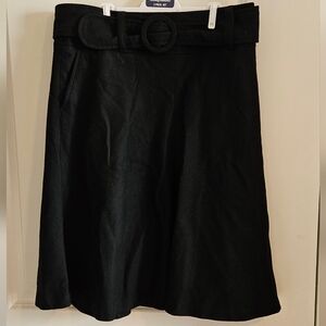 H&M Winter Black Belted Skirt